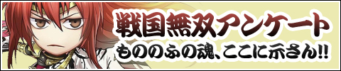 戦国無双アンケート！もののふの魂ここに示さん！